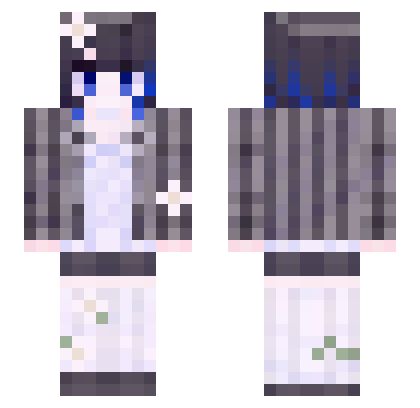 pureling_ Minecraft skin, front and back view