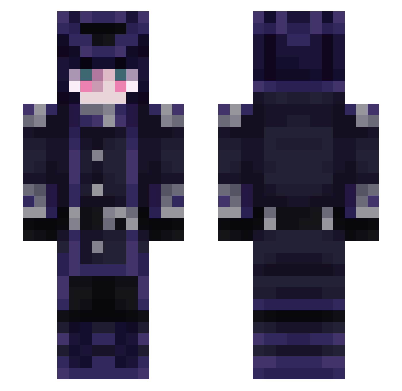 silxzz Minecraft skin, front and back view