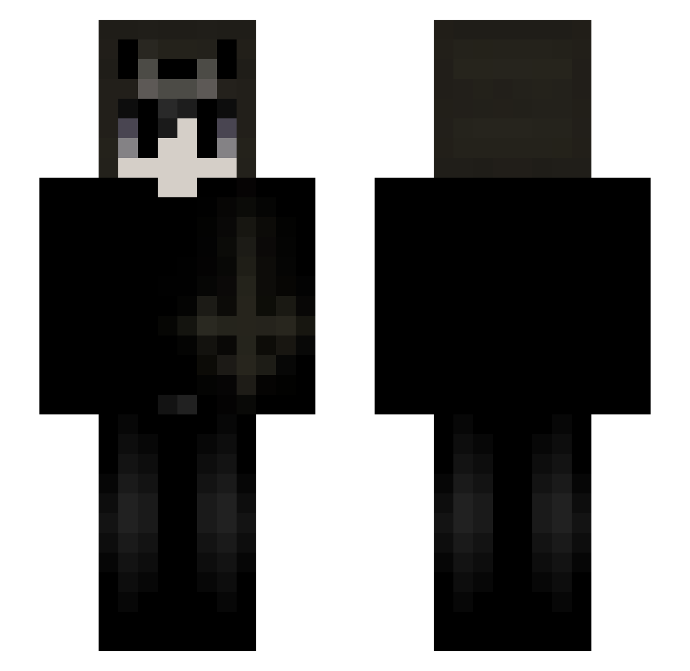 sunuc Minecraft skin, front and back view