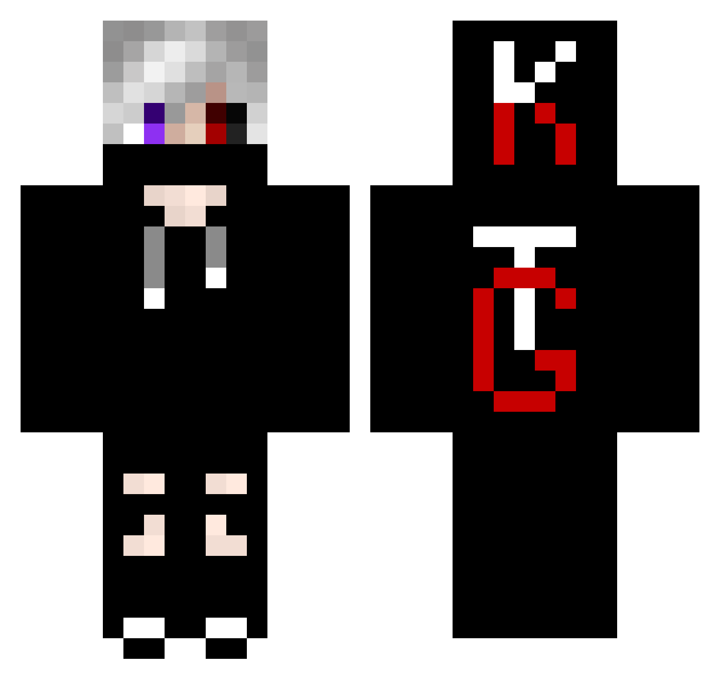 VitinhoEguthi Minecraft skin, front and back view