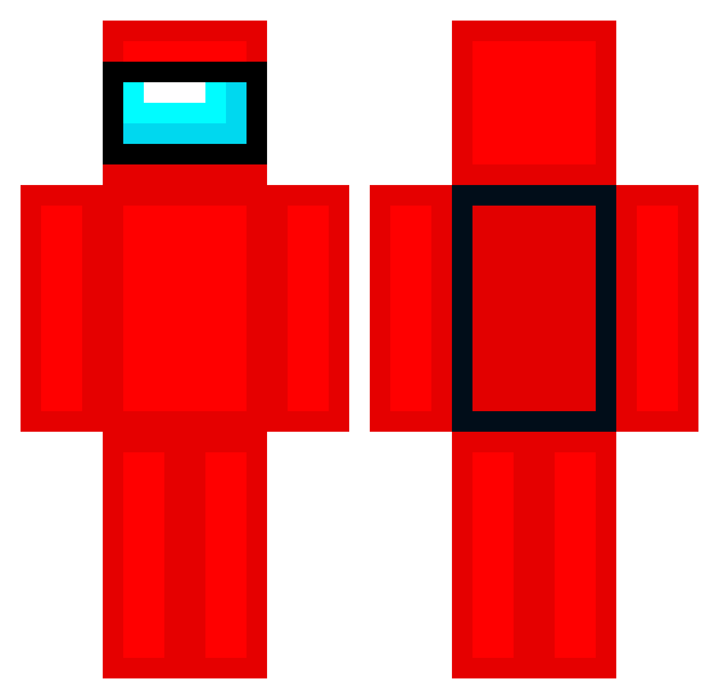 engravedd Minecraft skin, front and back view
