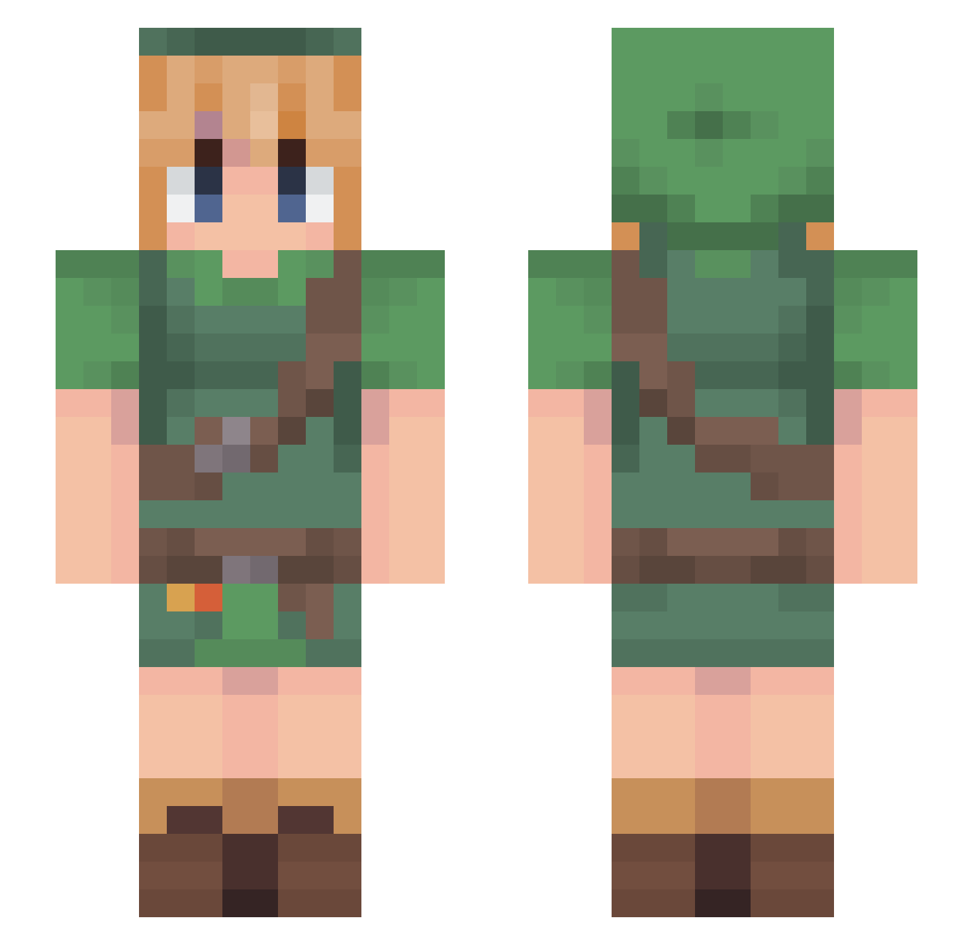 SonicExtreme456 Minecraft skin, front and back view
