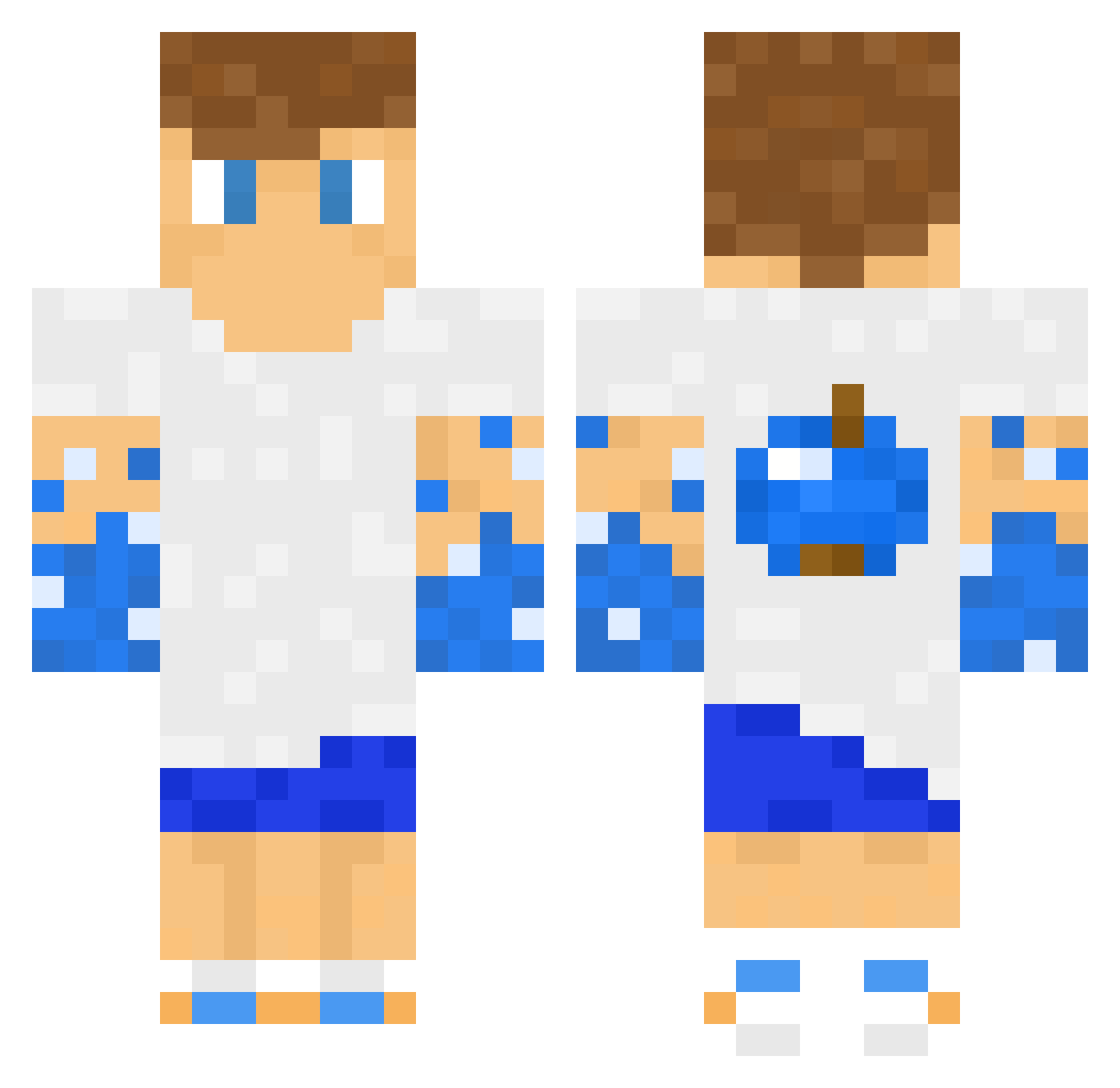 AyriOyuncu Minecraft skin, front and back view