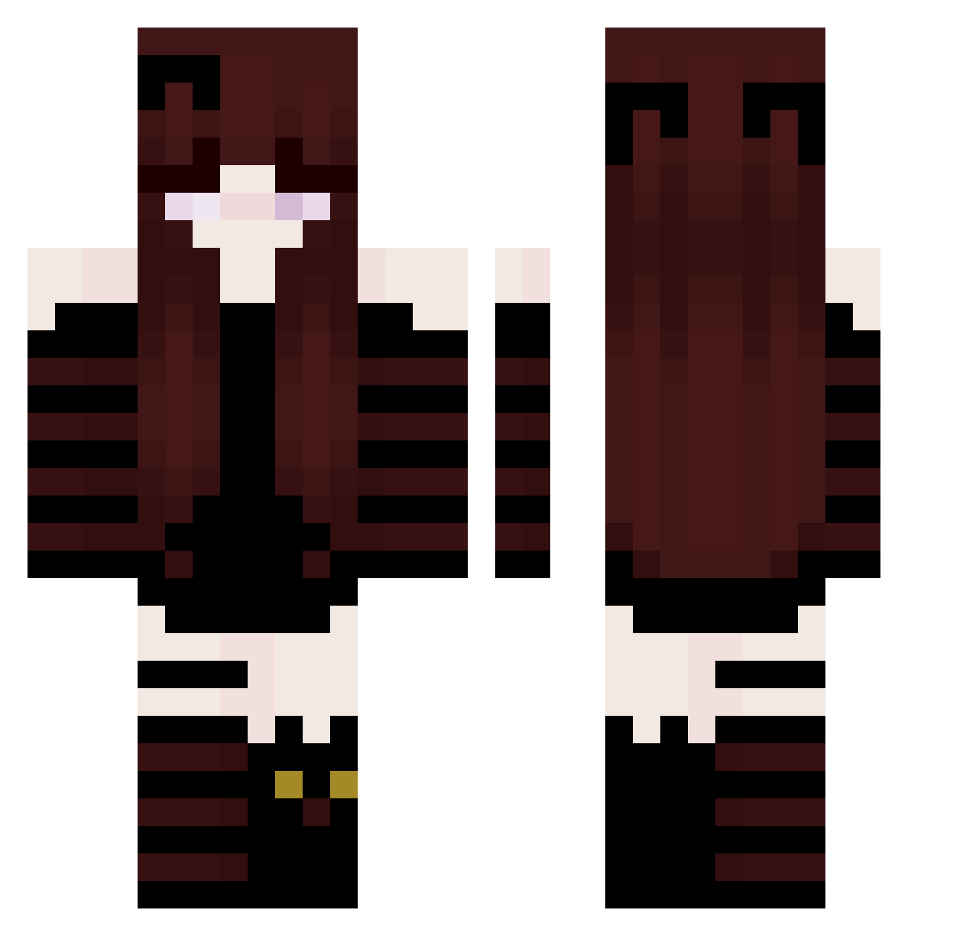 stab1gail Minecraft skin, front and back view