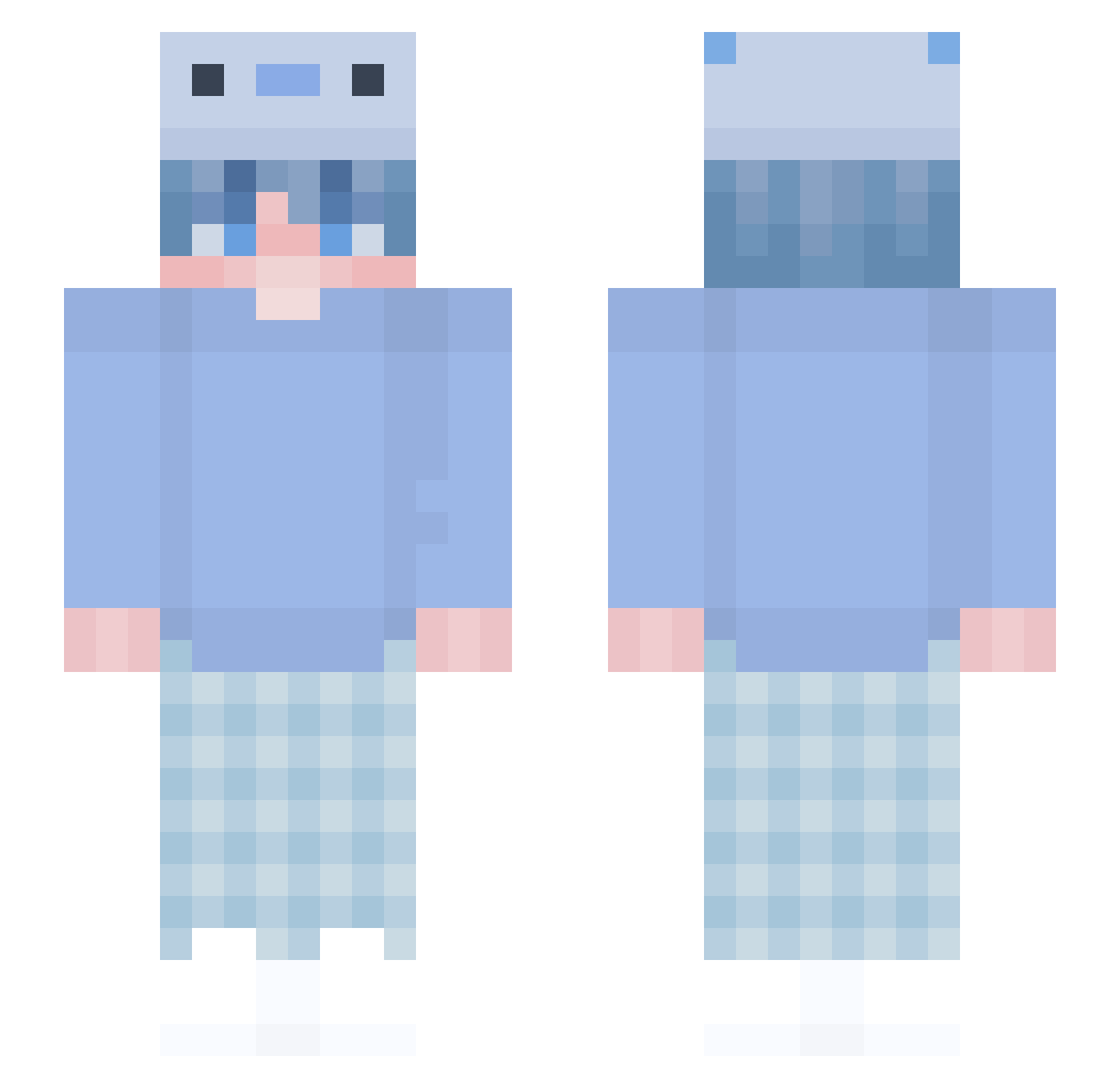 civil4life Minecraft skin, front and back view
