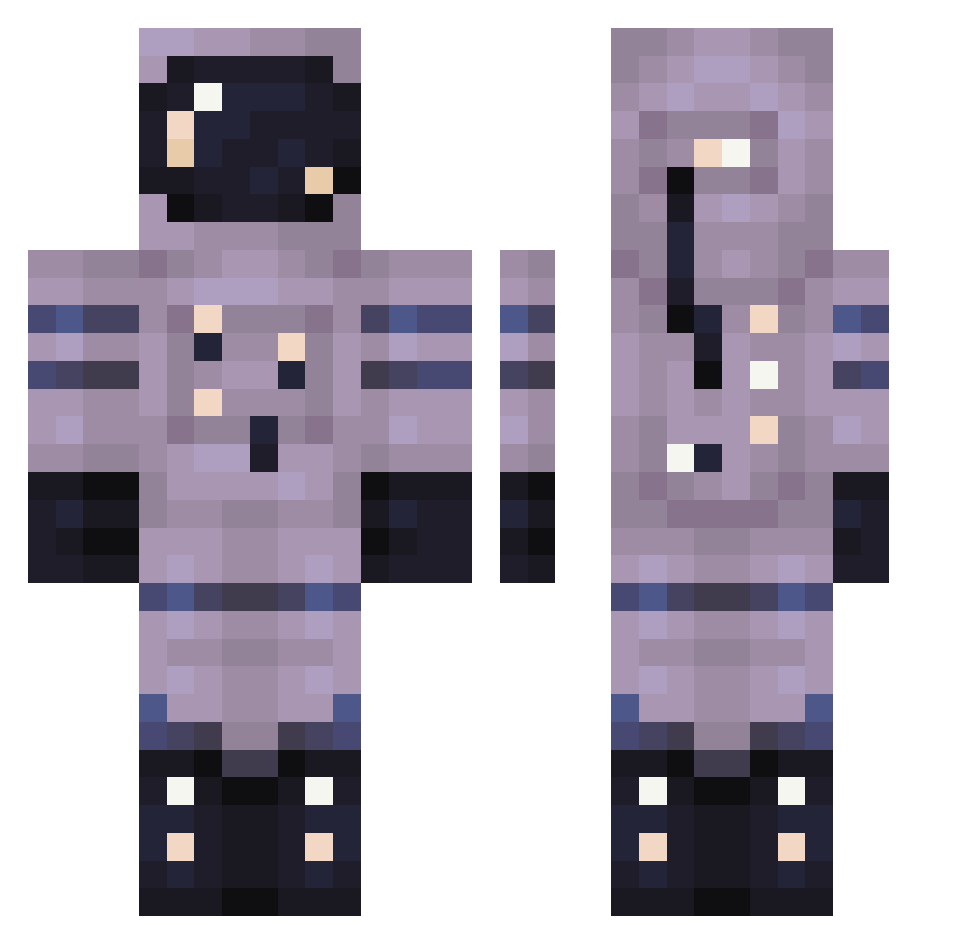 Evan_4 Minecraft skin, front and back view