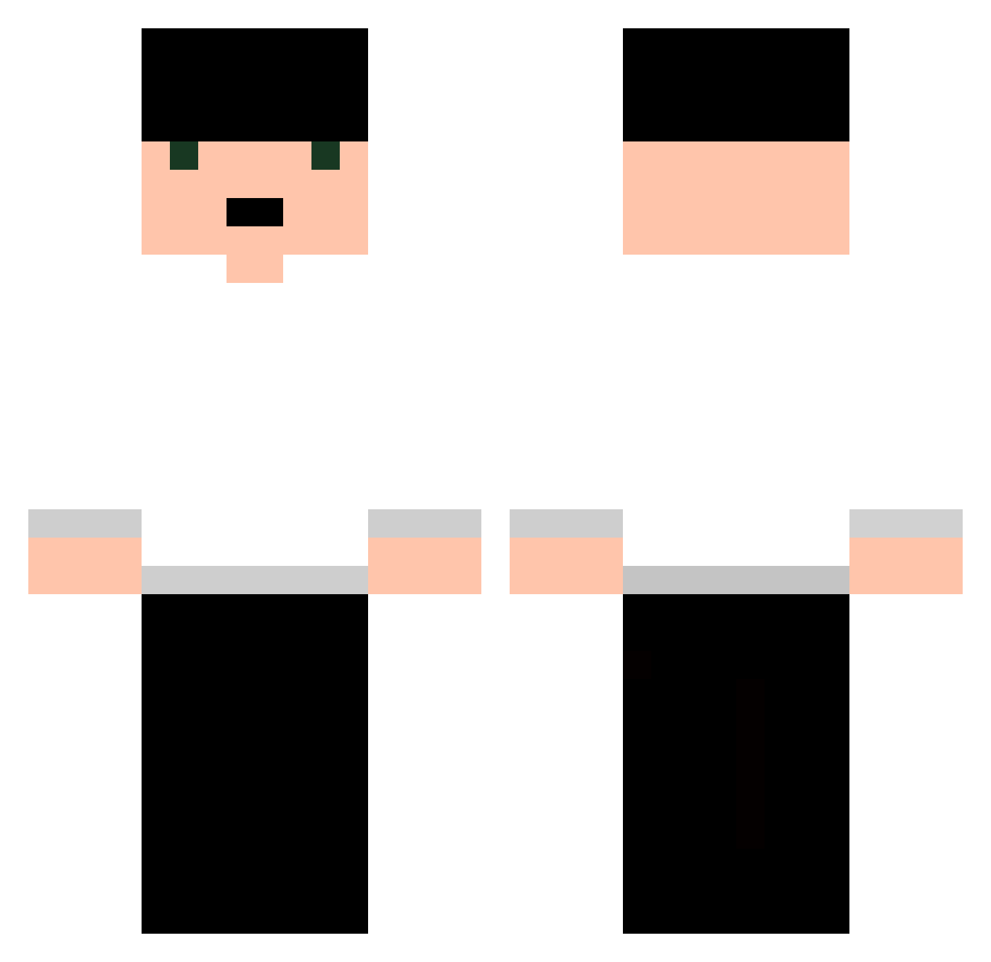 stranox Minecraft skin, front and back view