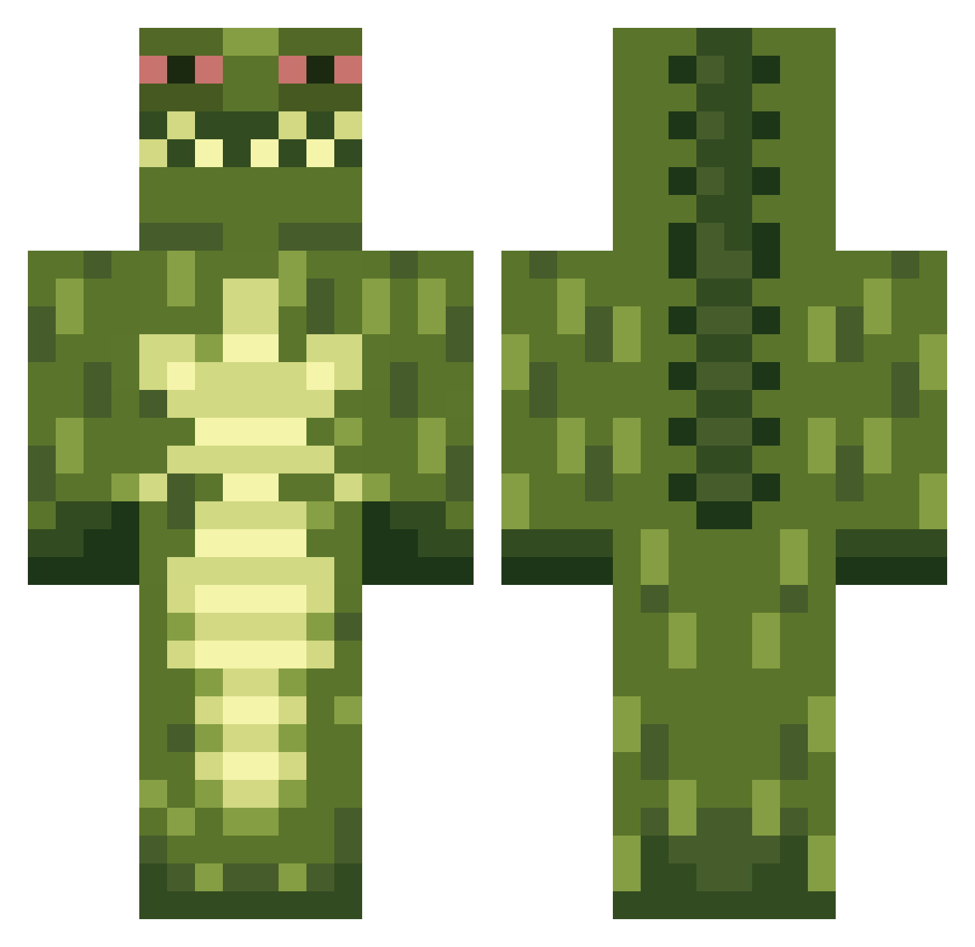 MrLabotty Minecraft skin, front and back view