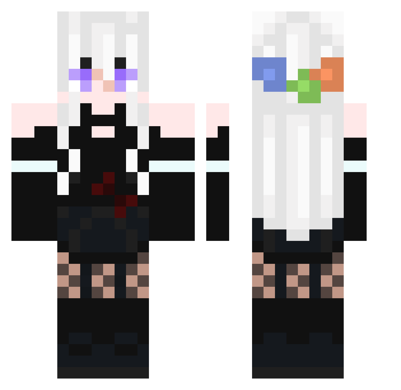 AlgentVamp Minecraft skin, front and back view