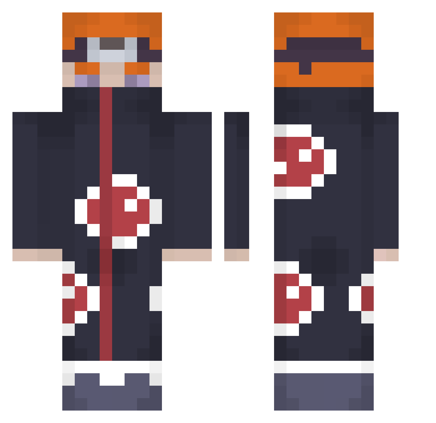 SIUUUUUUSHI Minecraft skin, front and back view