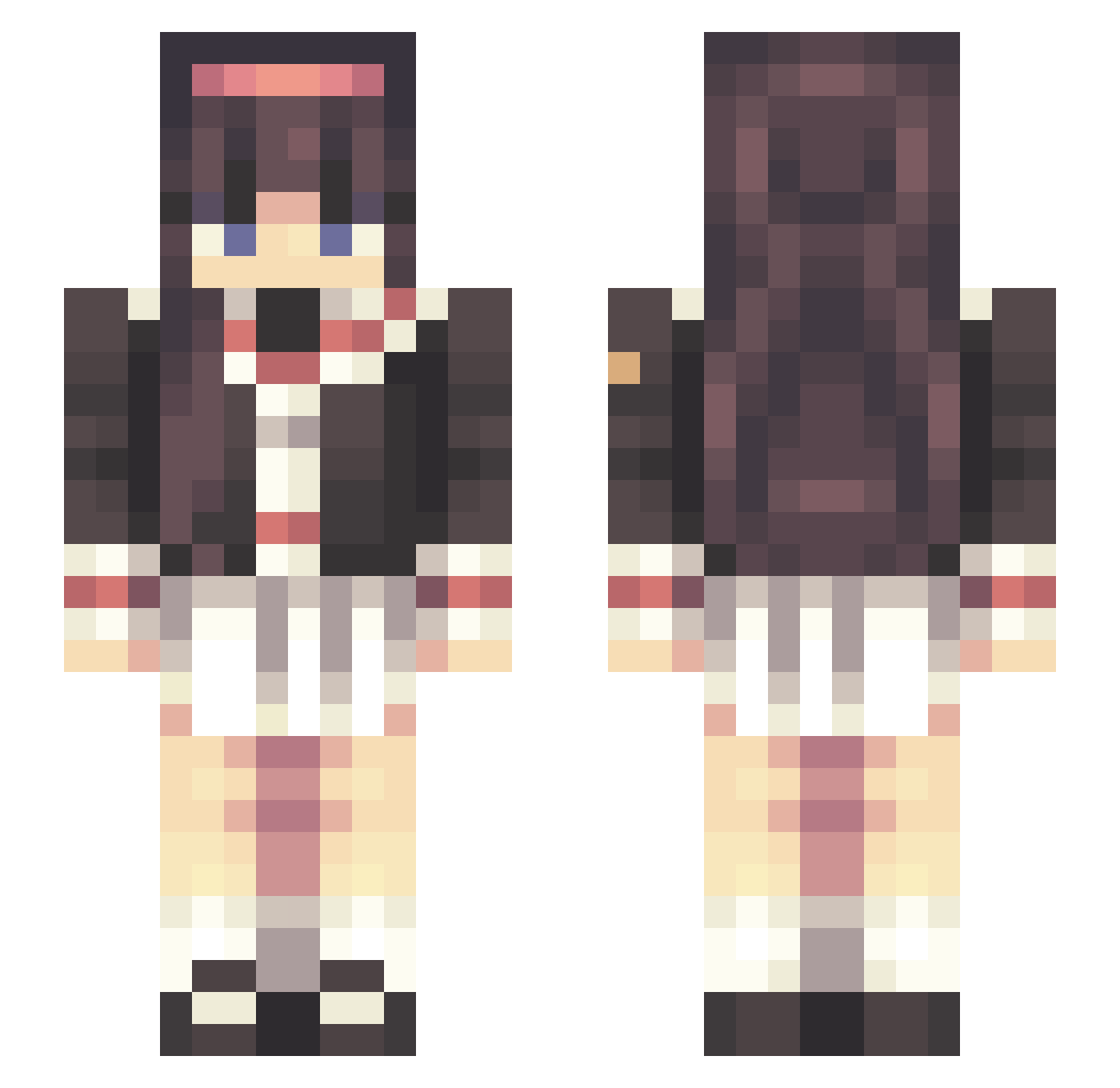 theeasternfurry Minecraft skin, front and back view