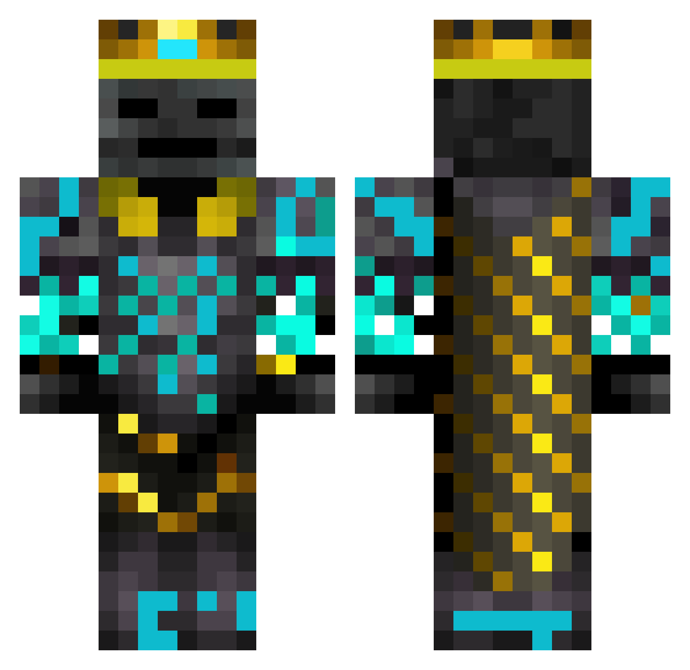 Szilba02 Minecraft skin, front and back view