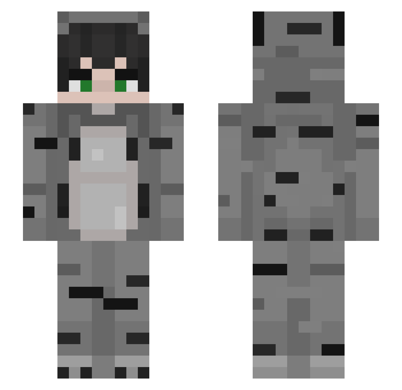 MyCooli0 Minecraft skin, front and back view