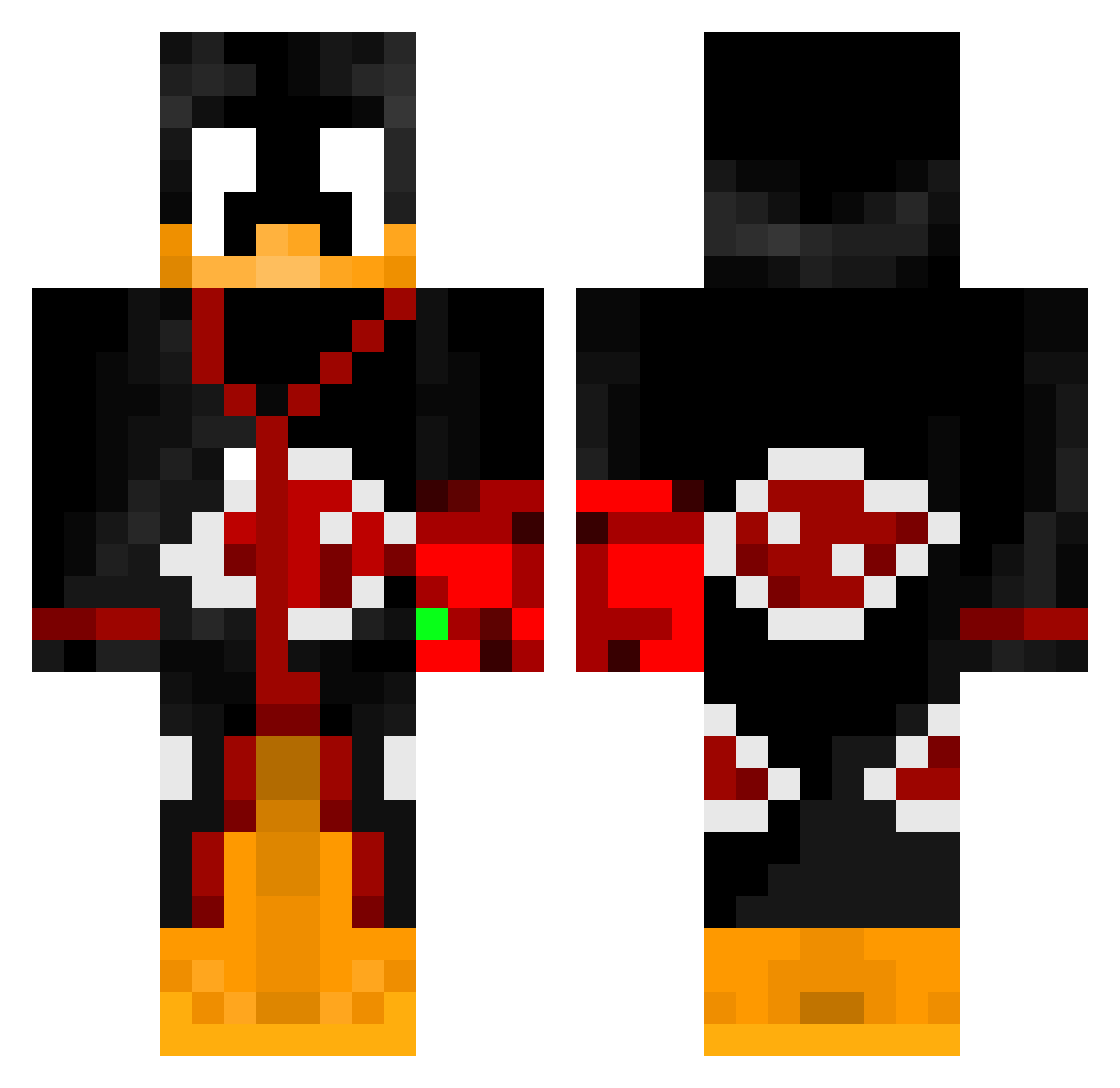 Mth_Mendes Minecraft skin, front and back view