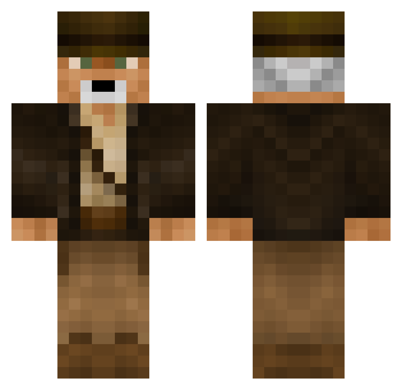 ScotsmanUK Minecraft skin, front and back view