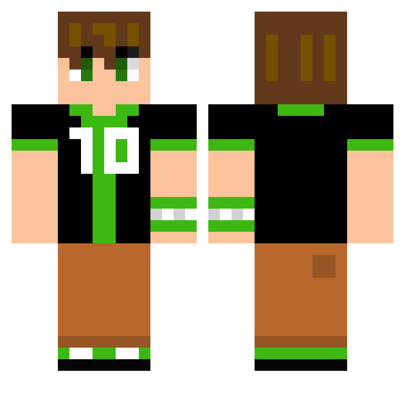 facrufit123 Minecraft skin, front and back view