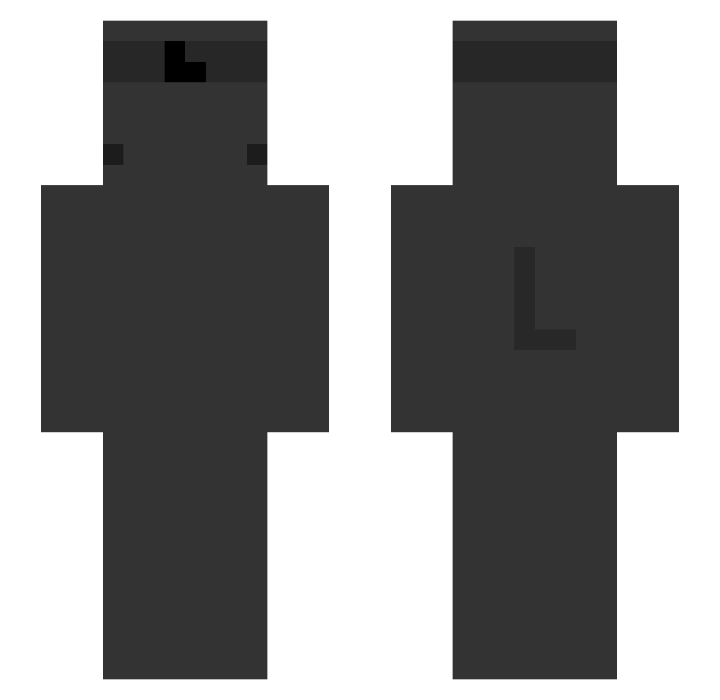 Coxa Minecraft skin, front and back view