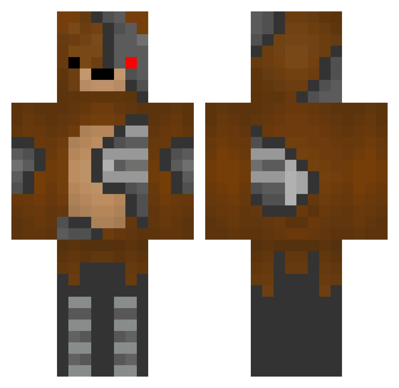 TimosaurusRexx Minecraft skin, front and back view