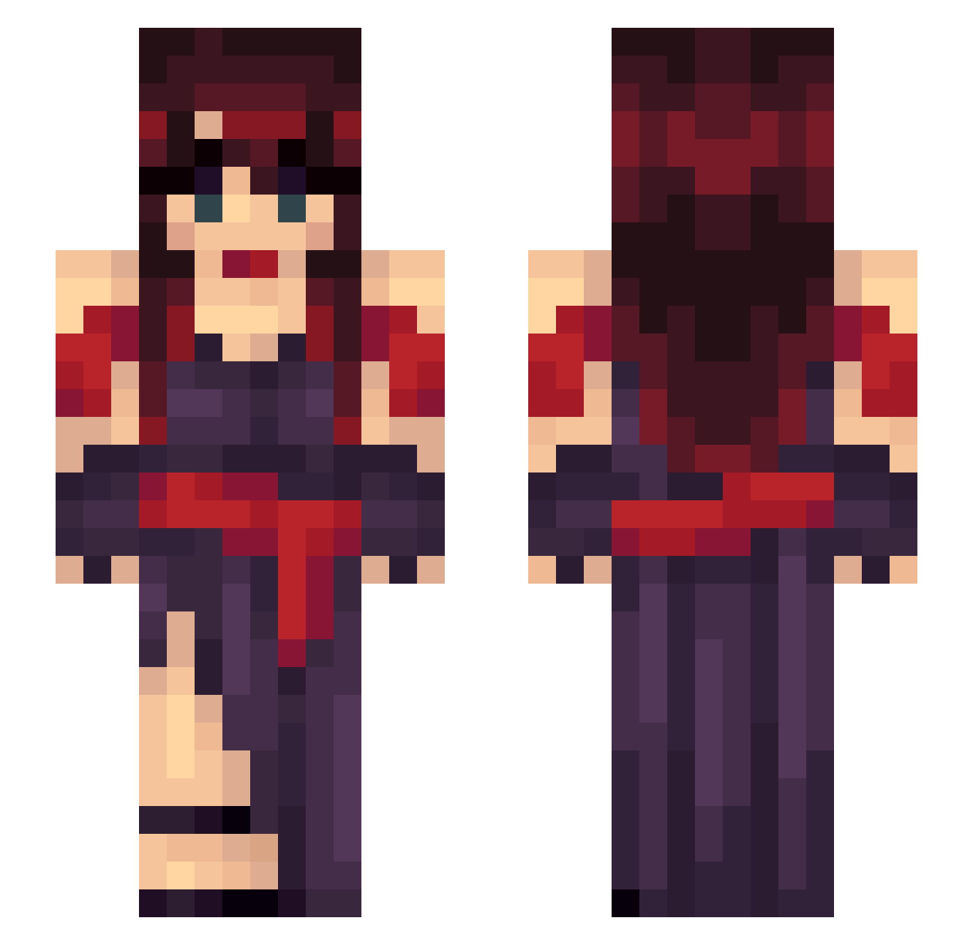 _aada Minecraft skin, front and back view
