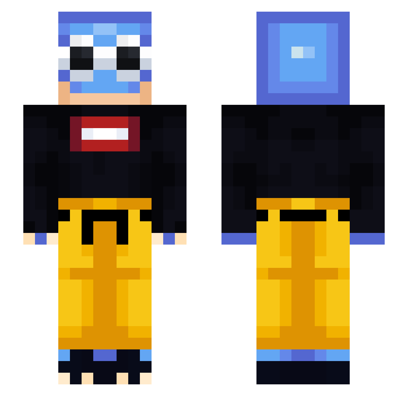 TheWeendler Minecraft skin, front and back view