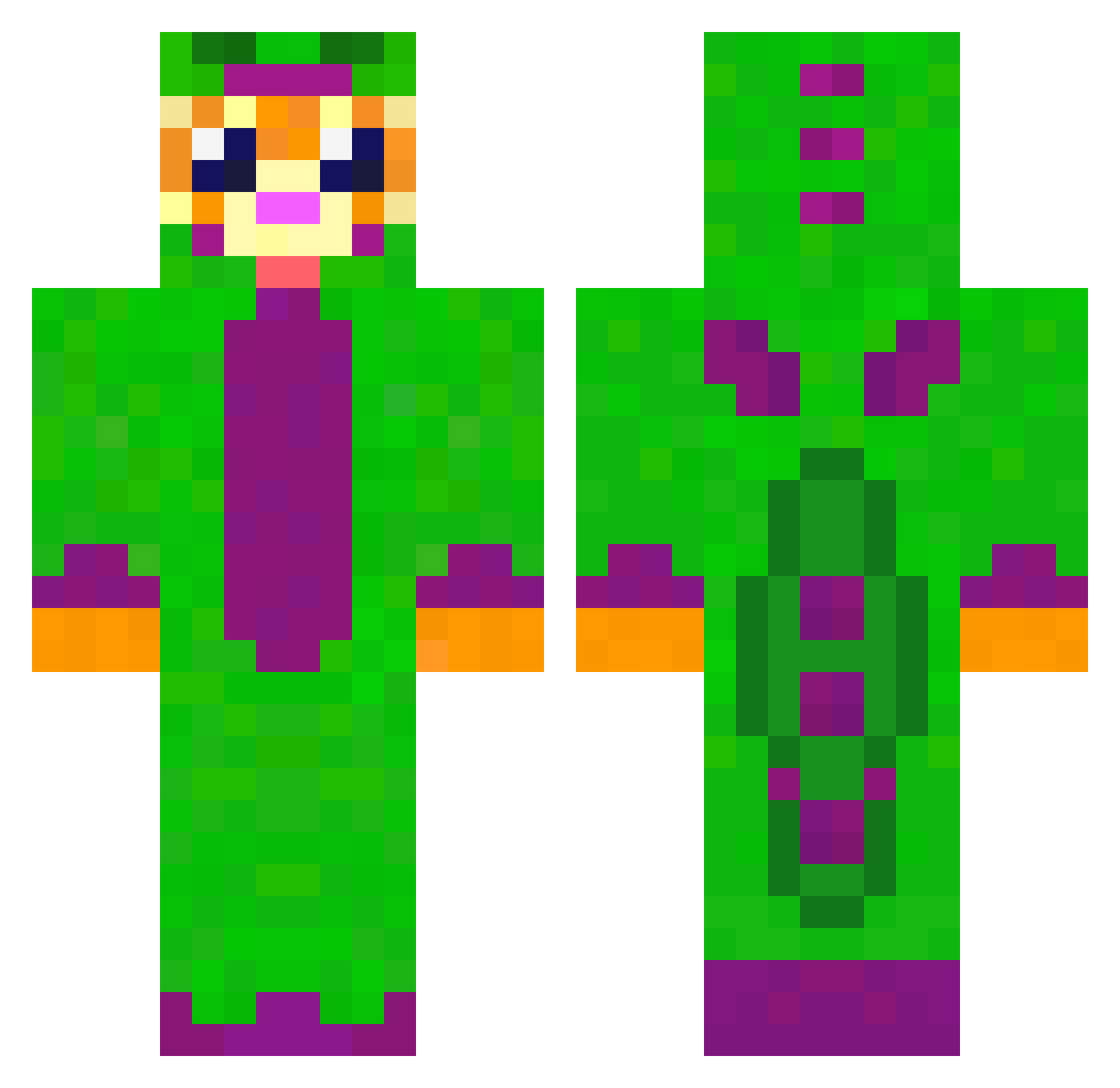 skeetskurt Minecraft skin, front and back view