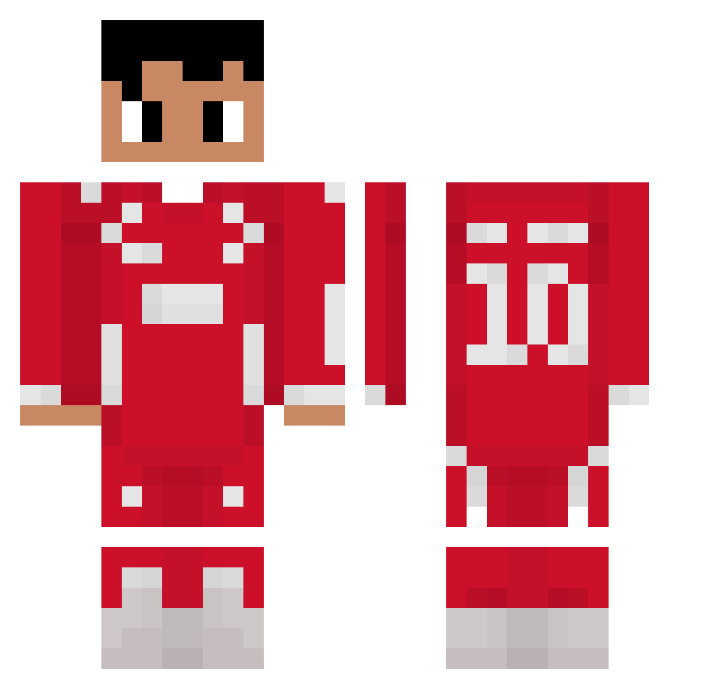 Zakapee Minecraft skin, front and back view