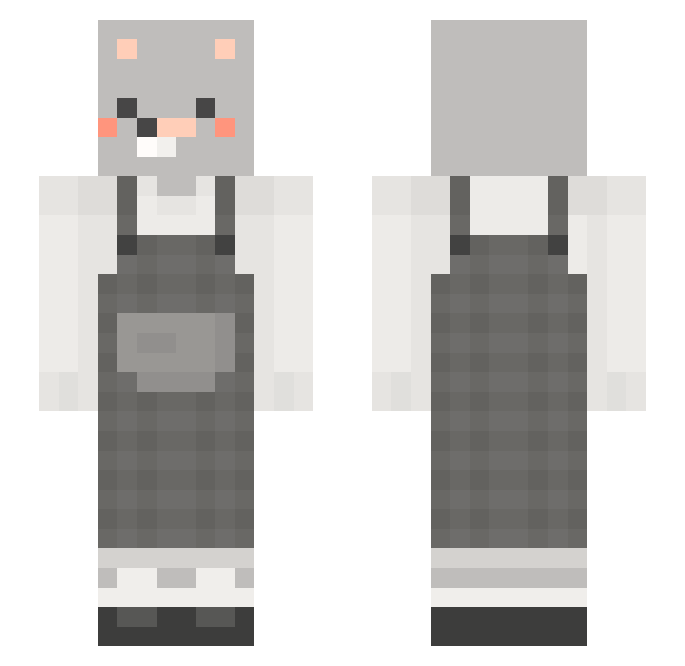K_D_0918 Minecraft skin, front and back view