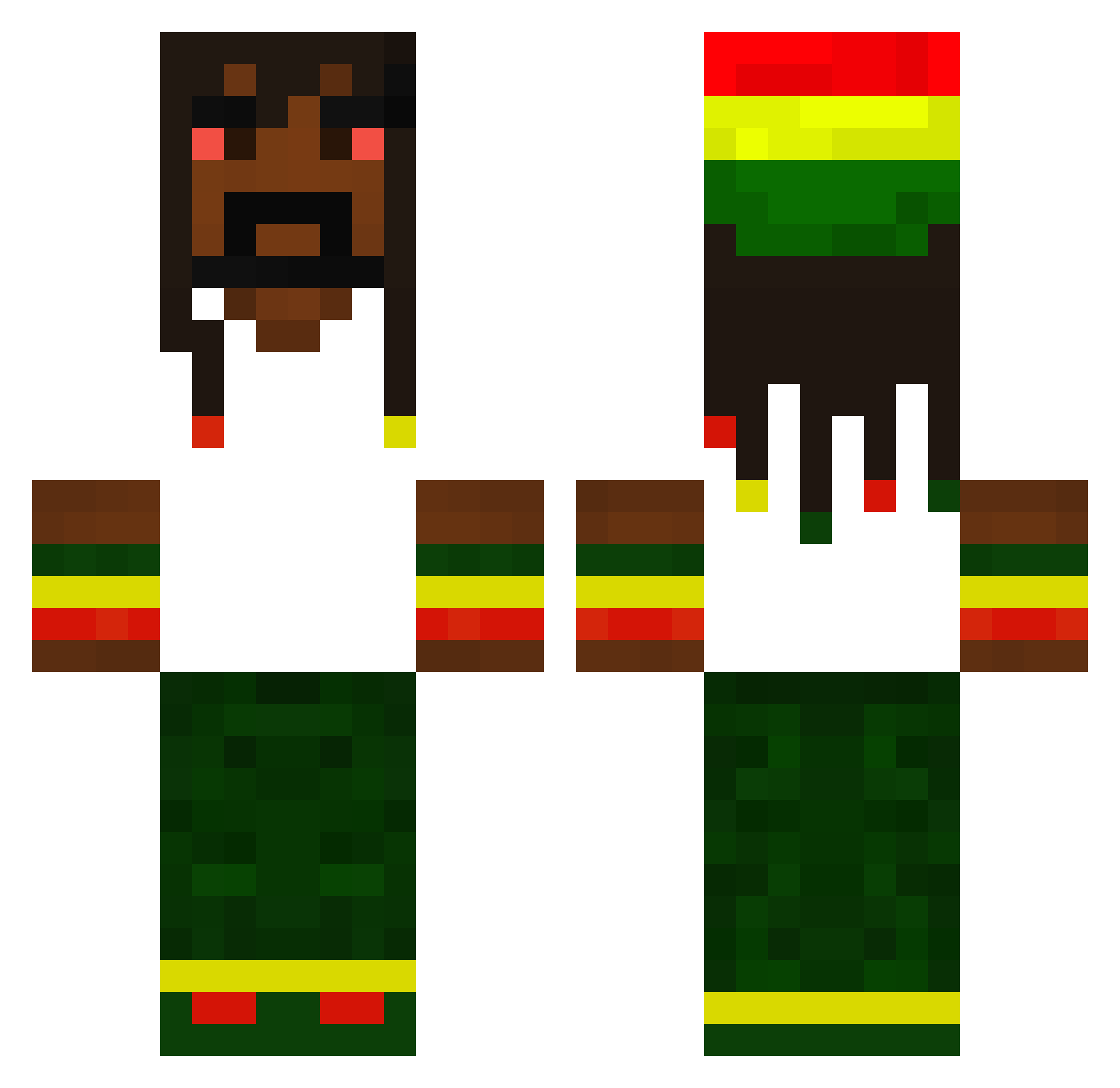 sven999 Minecraft skin, front and back view