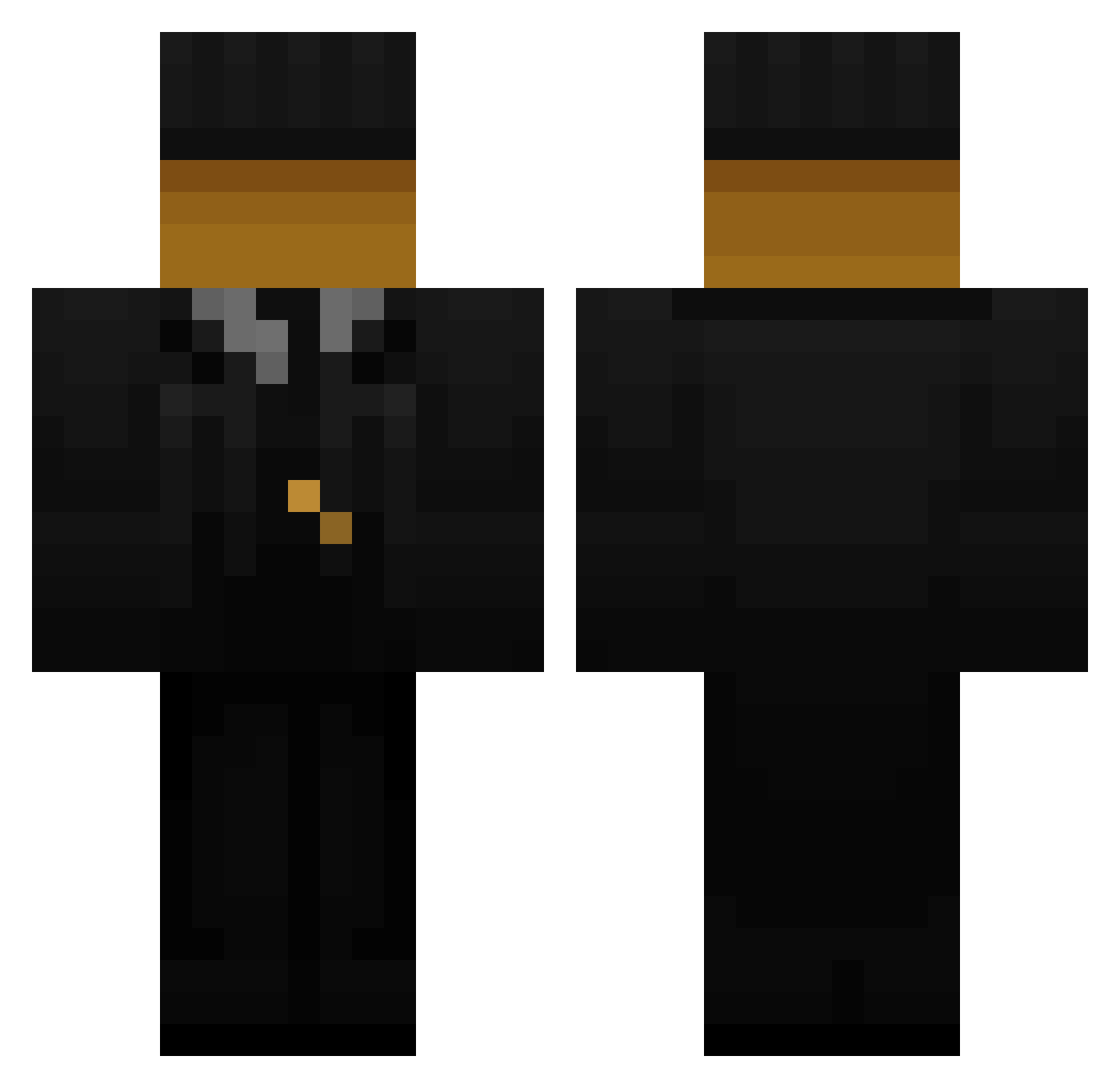 E10Y Minecraft skin, front and back view