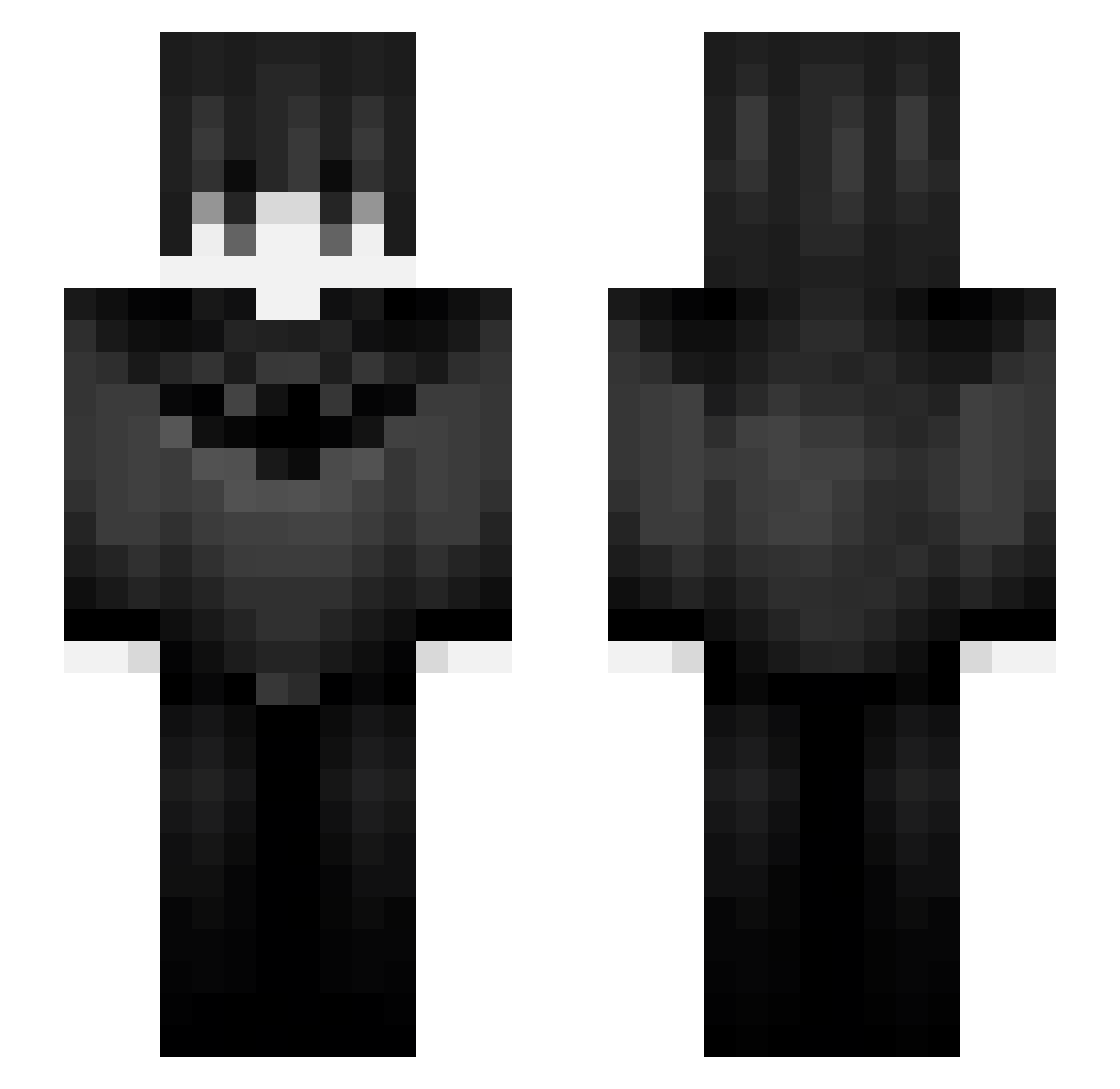 enqoy Minecraft skin, front and back view
