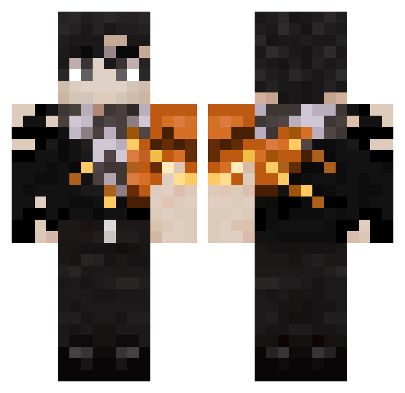 Charl1e_Li_ Minecraft skin, front and back view