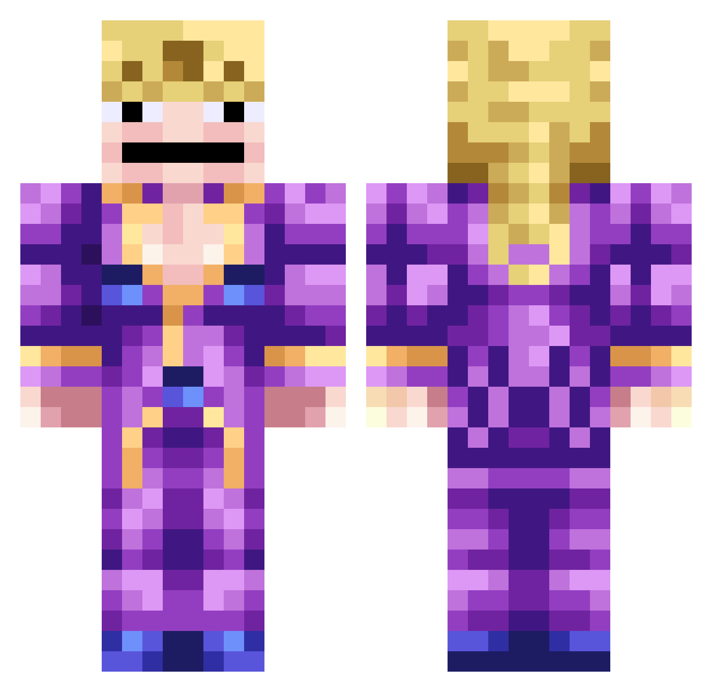 NojareTom Minecraft skin, front and back view