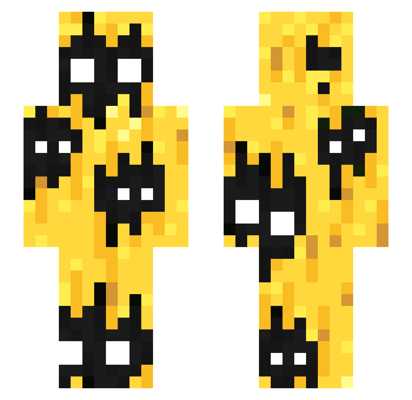 Kya_ Minecraft skin, front and back view