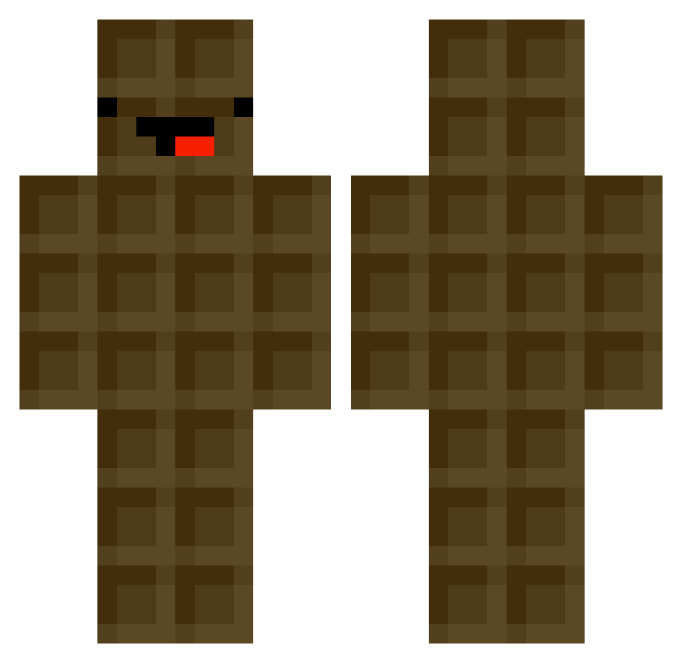 iiExoticz Minecraft skin, front and back view
