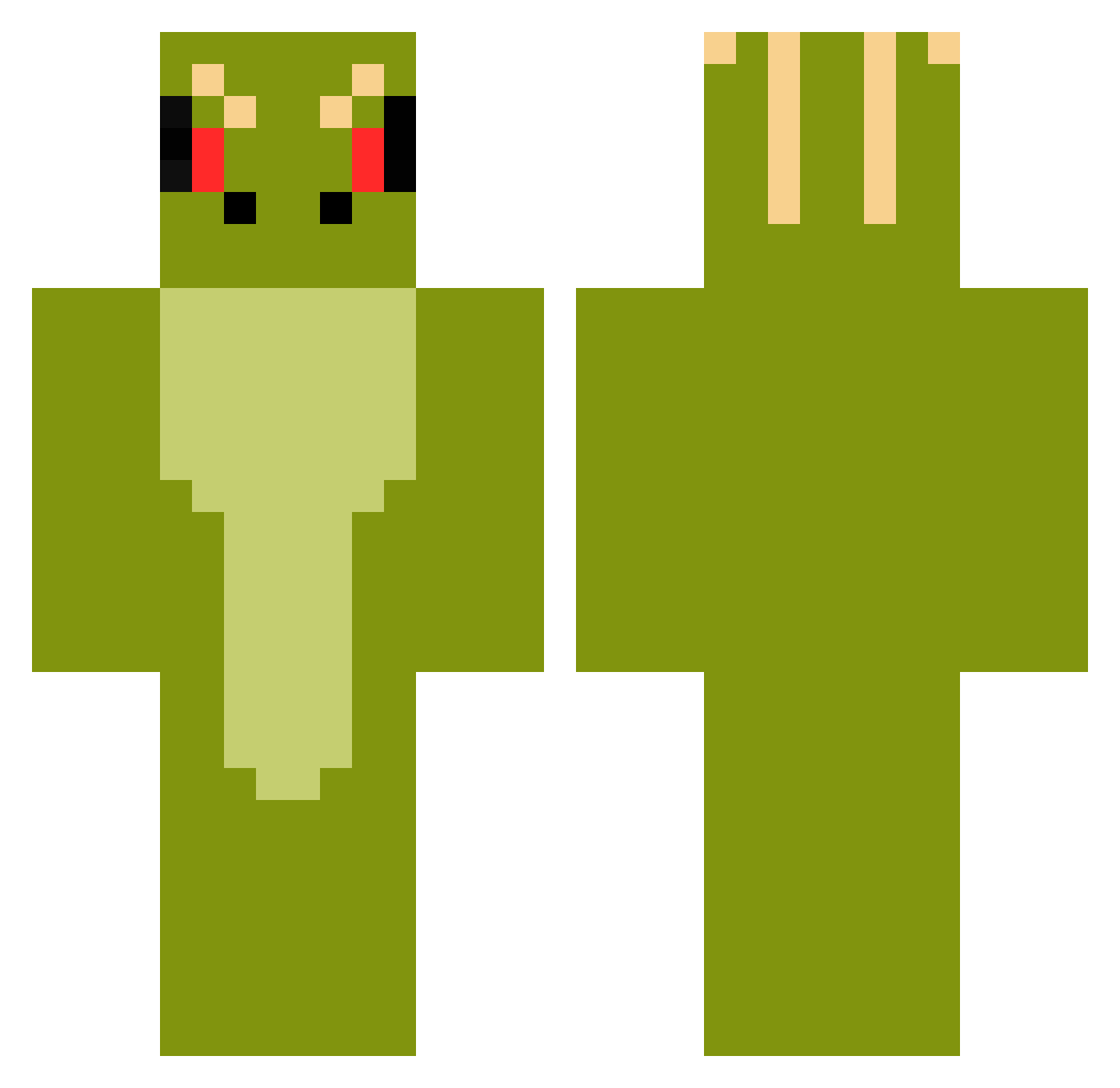 Legend10z Minecraft skin, front and back view