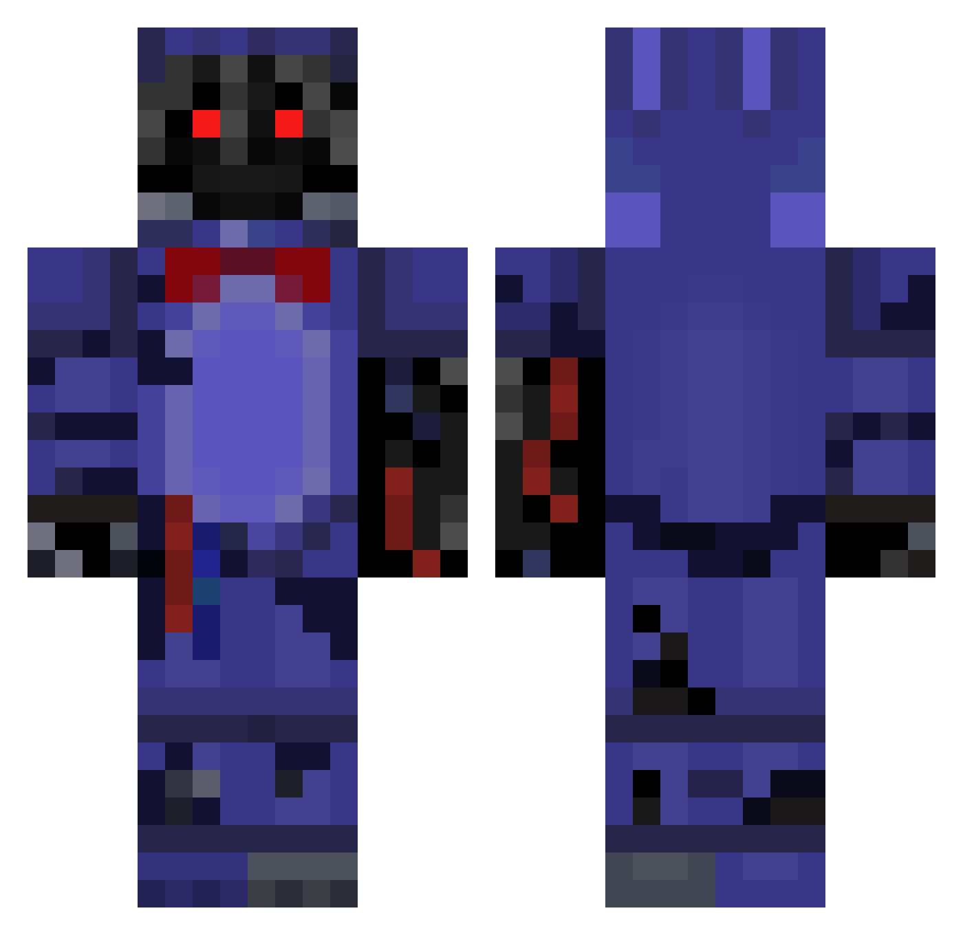 Umi_yak Minecraft skin, front and back view