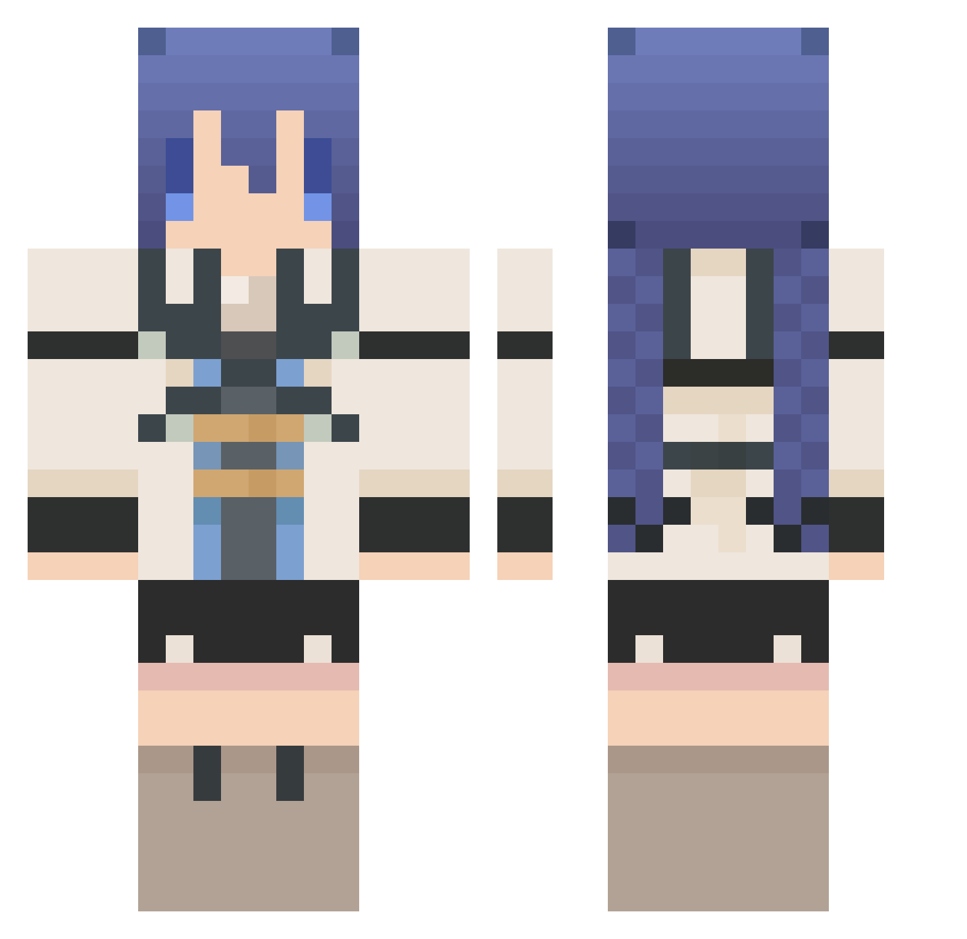 leno1106 Minecraft skin, front and back view