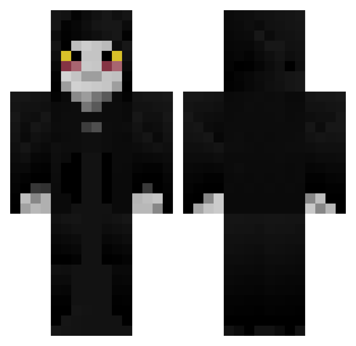Sakatara Minecraft skin, front and back view