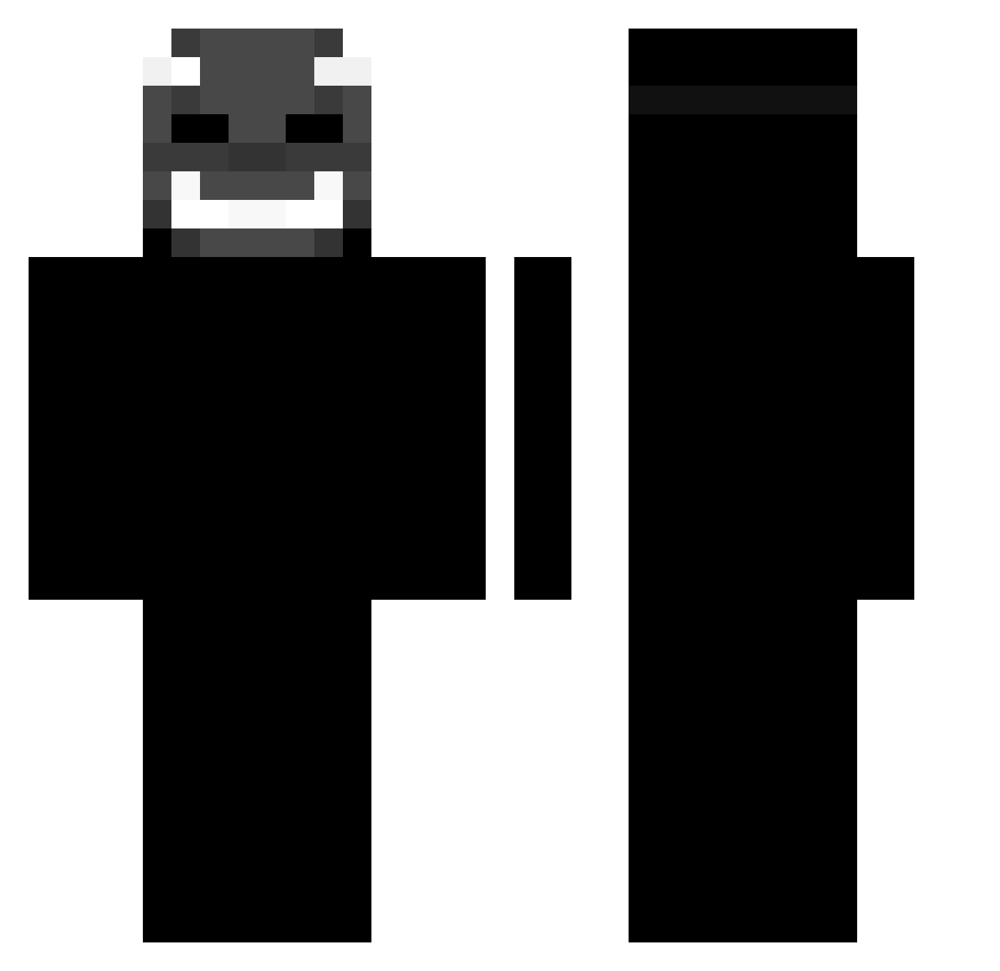 HaackSore Minecraft skin, front and back view