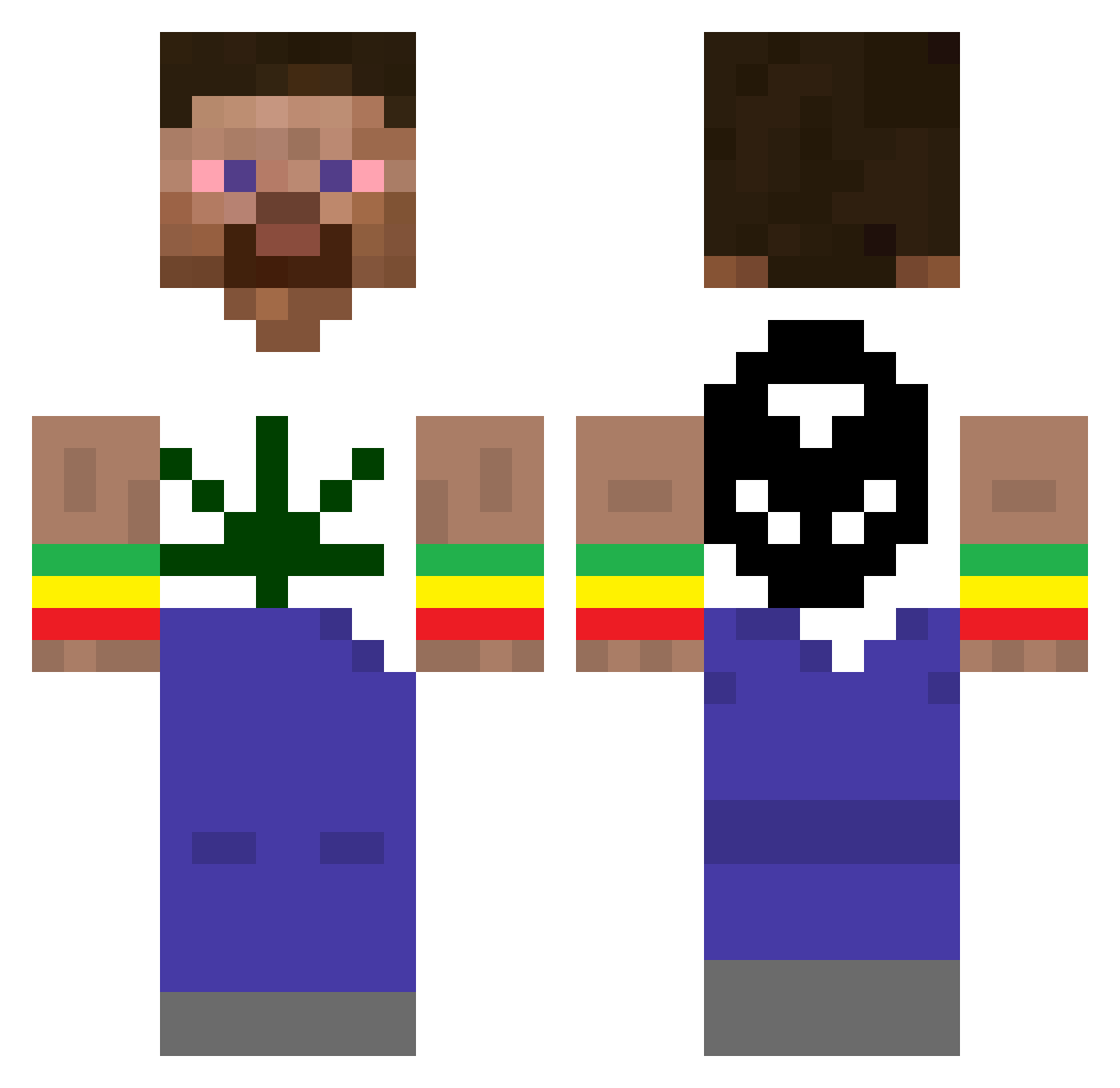 sp0tt_ Minecraft skin, front and back view