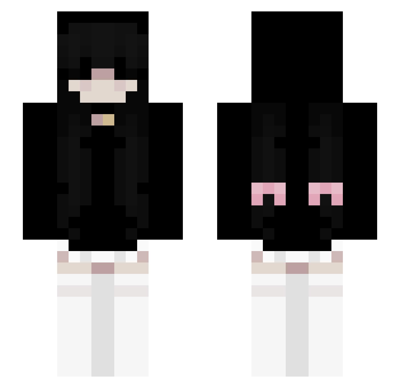 Snuzzle Minecraft skin, front and back view