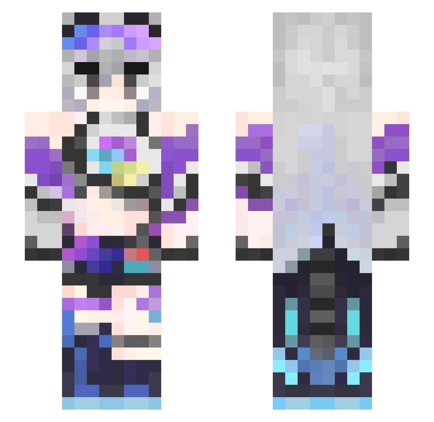 HuaHai_o7 Minecraft skin, front and back view