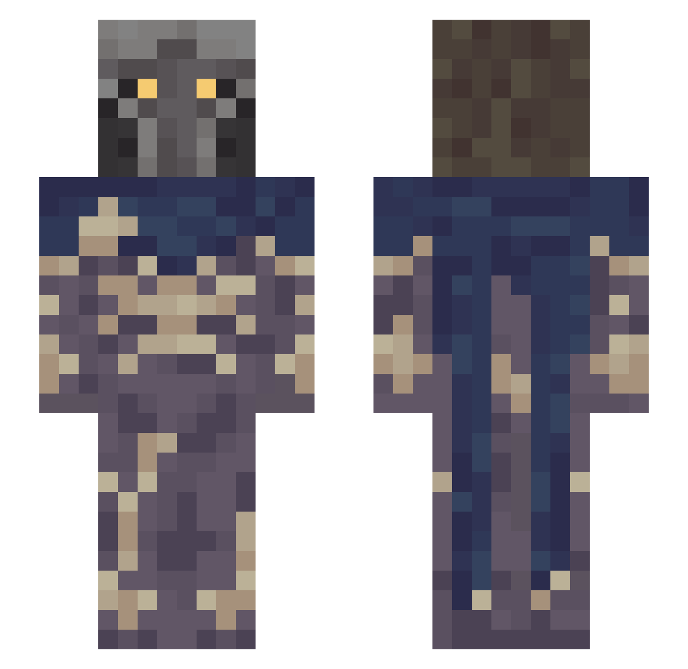 ArthurSX157 Minecraft skin, front and back view