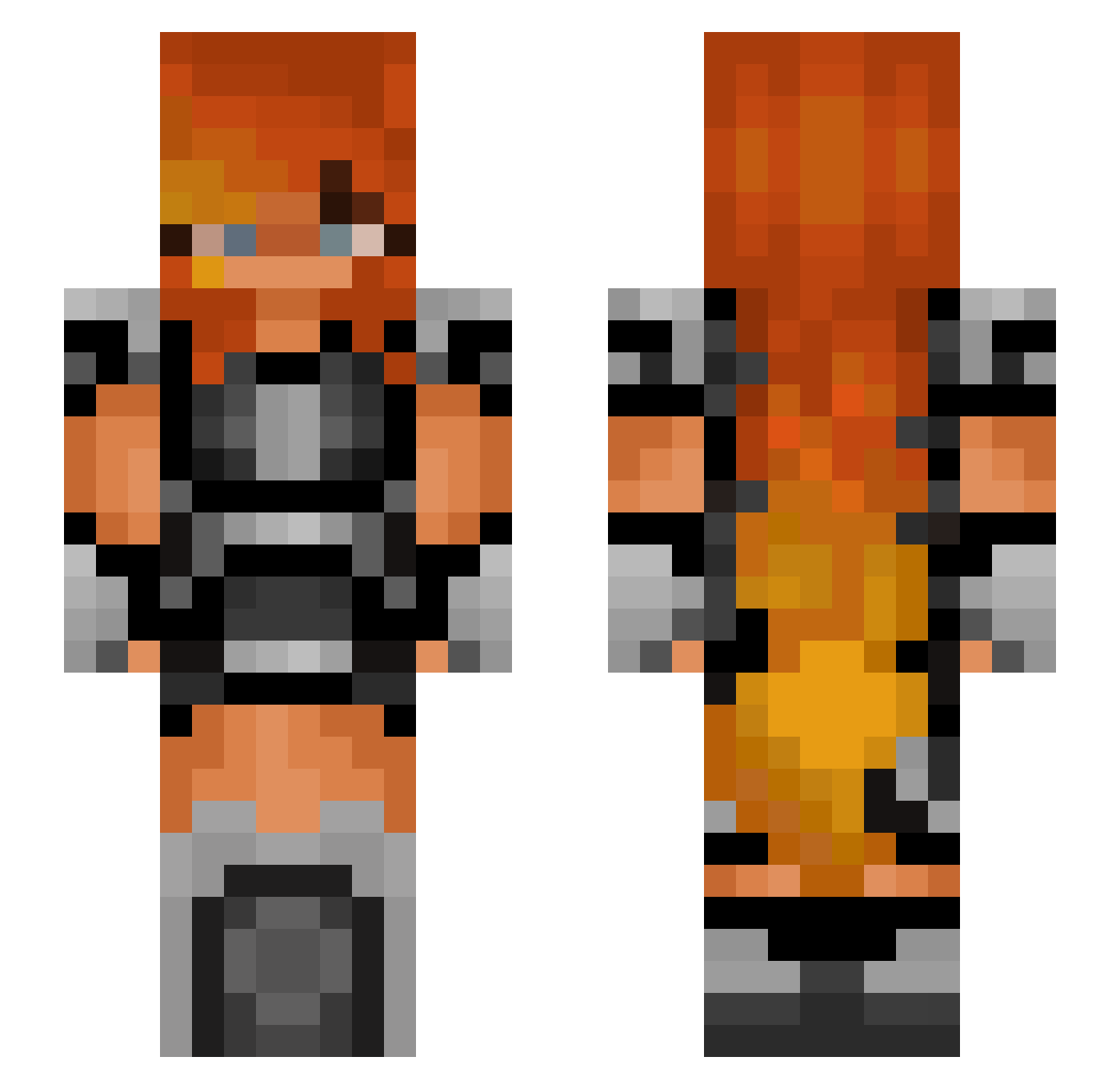 KTLovesCats Minecraft skin, front and back view