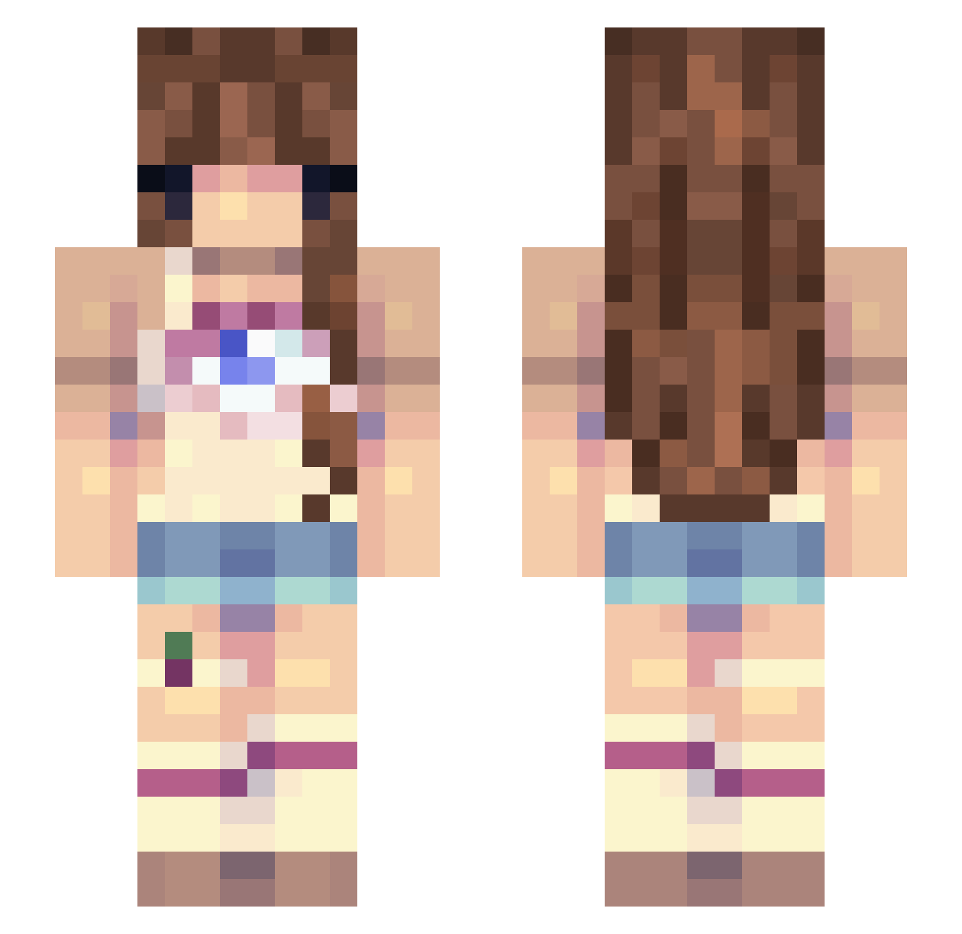 brancelz Minecraft skin, front and back view