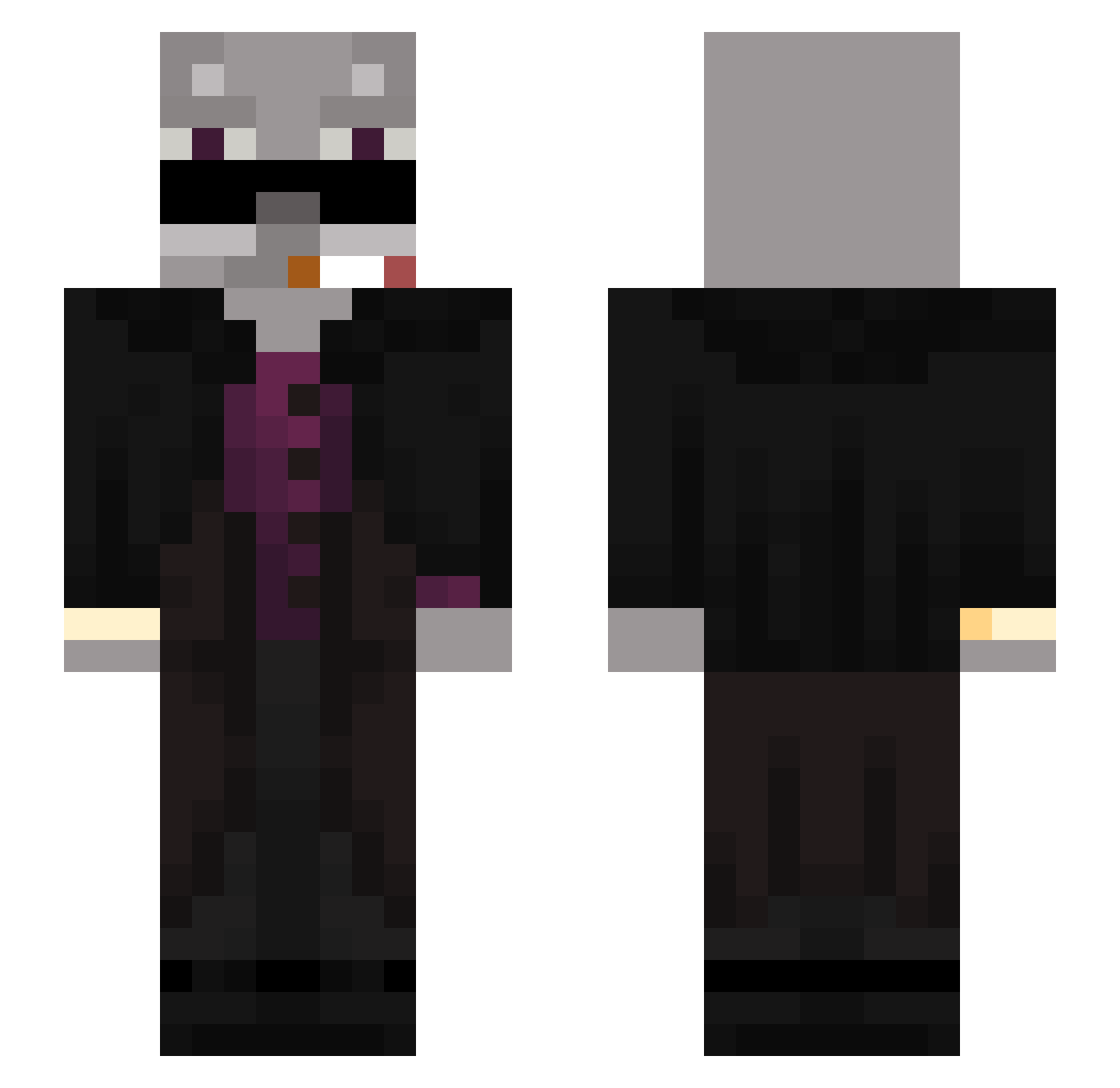 Sfqscio_ Minecraft skin, front and back view