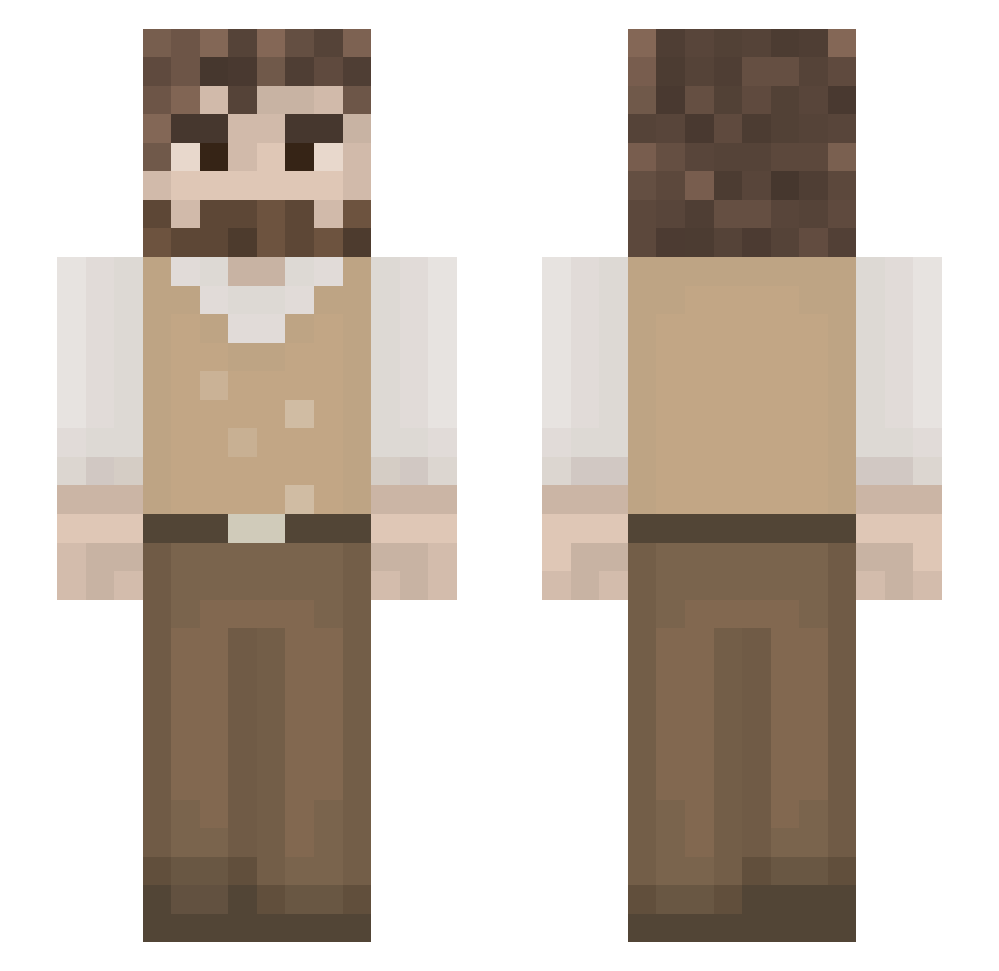 c_Gustave Minecraft skin, front and back view