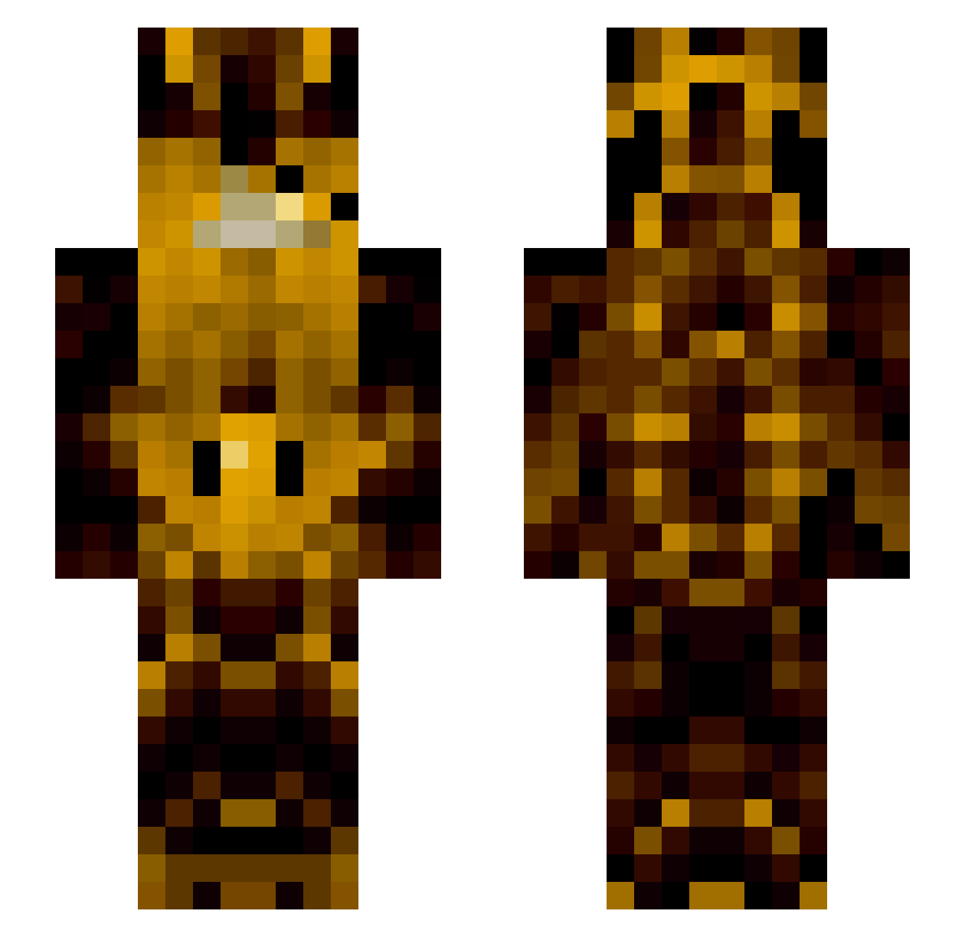 lacste Minecraft skin, front and back view
