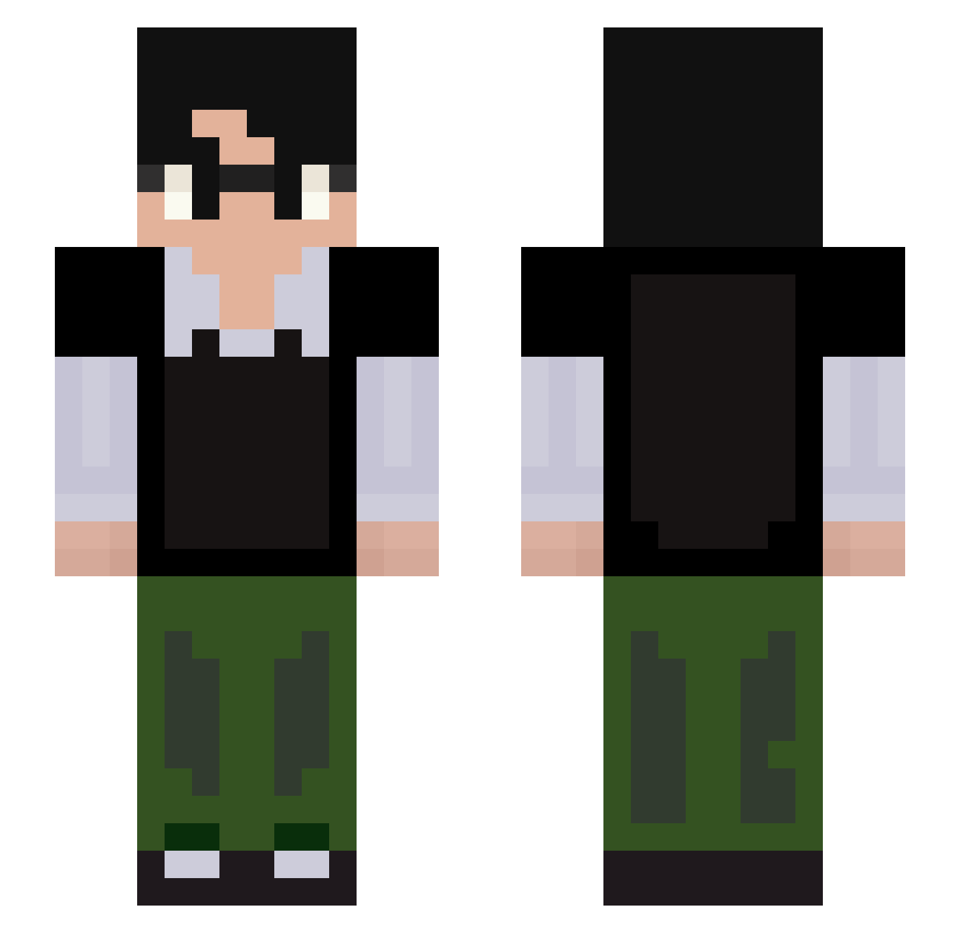 TTua_MC Minecraft skin, front and back view