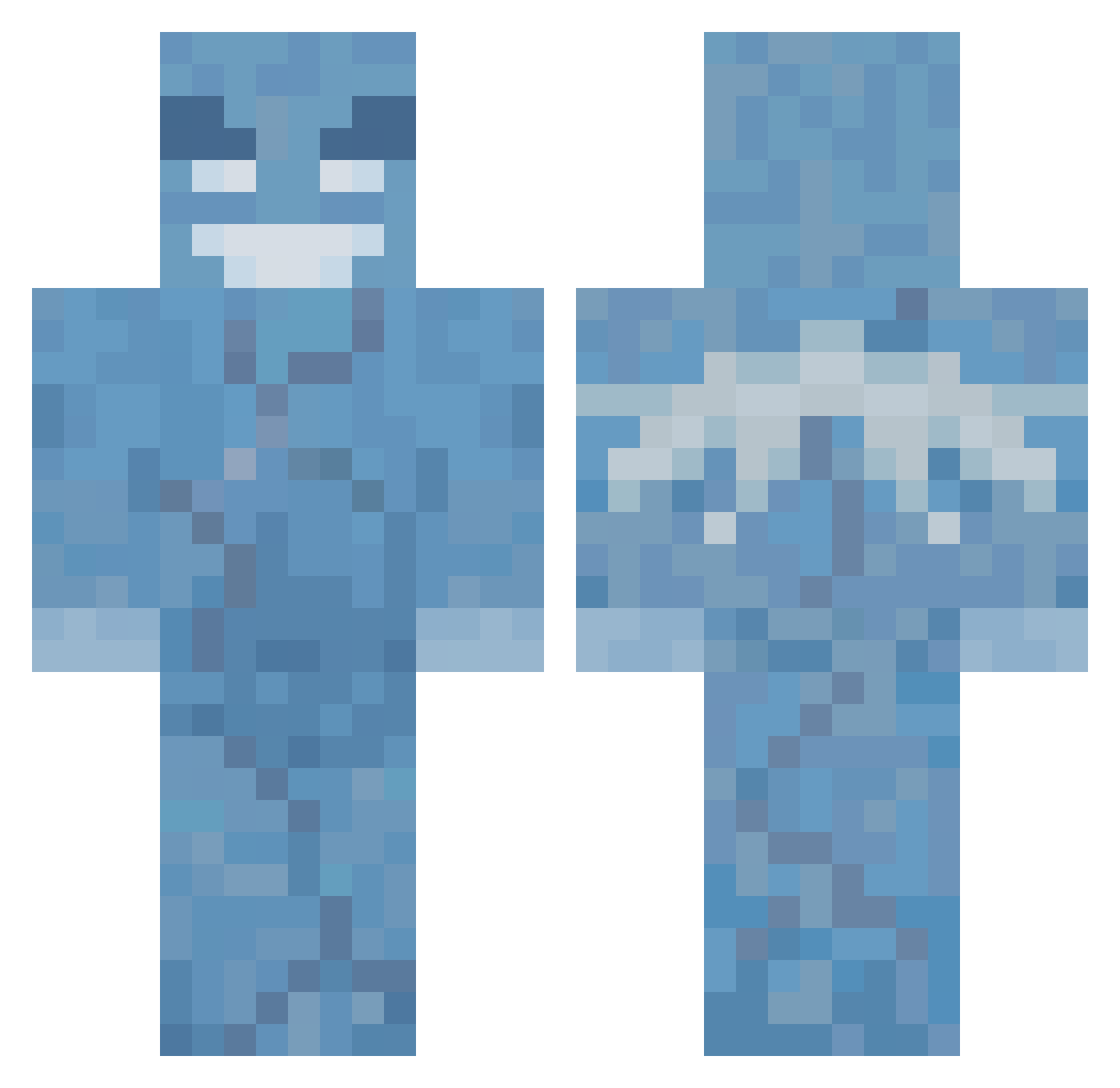 Echooess Minecraft skin, front and back view